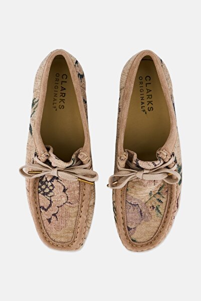 CLARKS Women Wallabee Lace Up Casual Shoes, Grey