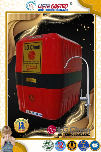 ligth gastro LG Chem COOL 12 Lt. 7 FİLTRE 14 AŞAMA GÜMÜŞ İYON FİLTRELİ KIRMIZ...