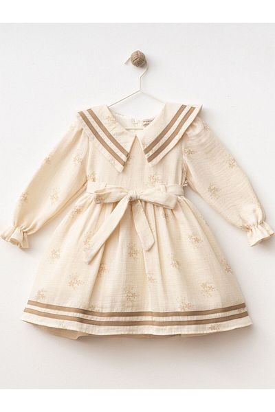 Cherrys Bebek Striped Muslin Dress