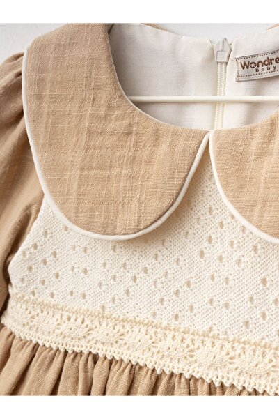 Cherrys Bebek KARELİ MÜSLİN KIZ ÇOCUK ELBİSE