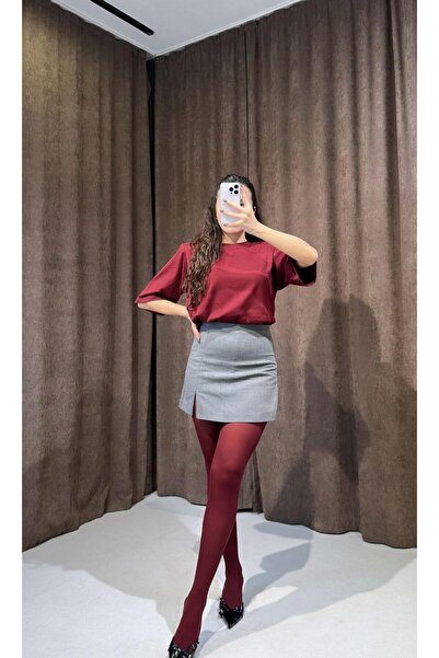 Damla Demli Oversize Cotton Padded Basic T-Shirt