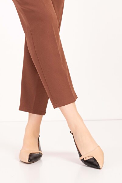 Gondol Kadın Hakiki Deri Şık Kısa Topuklu Ayakkabı md.1