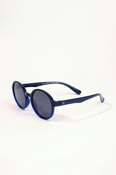 Oggy Eyewear Children's Round Polarized Sunglasses Navy Blue Protection Mb1041 Retro Style (2-6 Years)