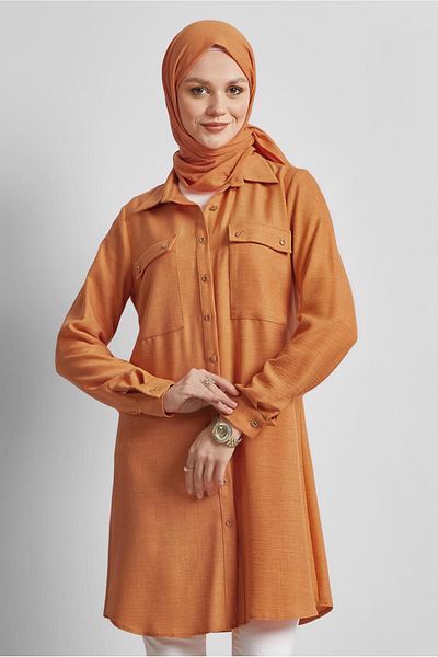 Alvina Shirt Collar Tunic 44815