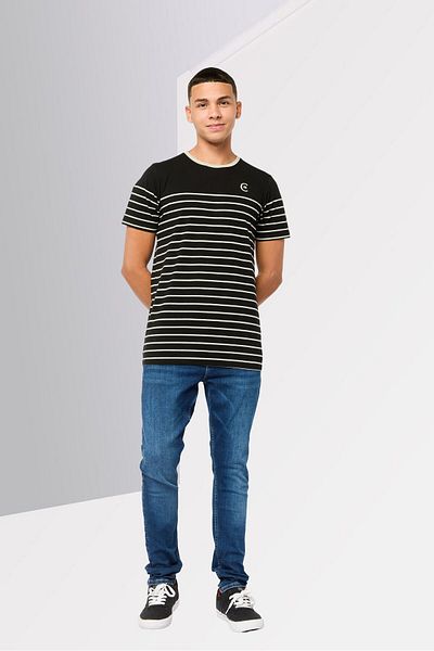 Cerruti 1881 Men Regular Fit Short Sleeve Brand Logo T-Shirt, Black