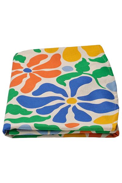 IKEA Pillerstarr Tablecloth, Multicolour Round, 150 Cm