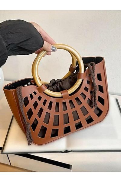 Mialos Heart Daily Use Tote Bag, Carved Design, Drawstring Closure, Canvas Lining