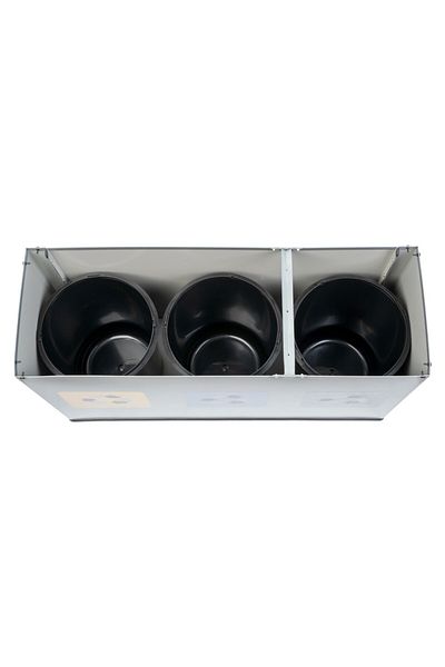 Alda Waste bin for selective collection, Alda, 3X35 L, stainless steel, 3in1