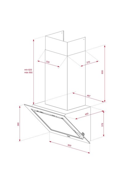Teka Dlv 68660 St 60 Cm Fresh Air Duvar Tipi Gri Davlumbaz
