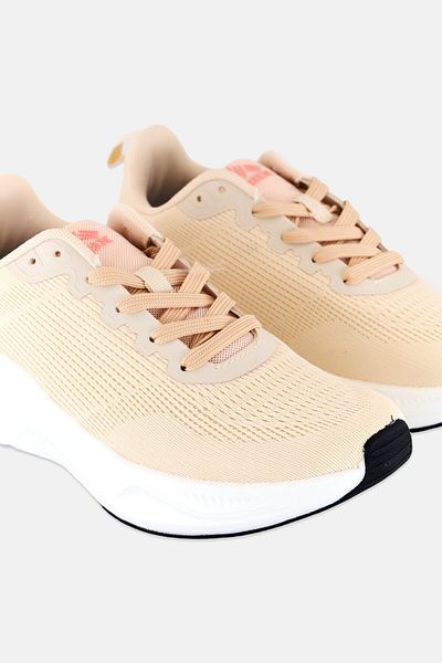 RBX Women Lace Up Brand Logo Outdoor Shoes, Beige
