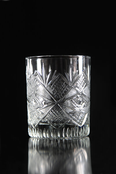 CHANZA HOME 6'lı Takım Viski Bardağı Seti El Yapımı Kristal Kesme Dekor Viski...