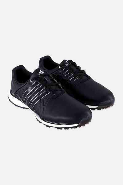 adidas Women Medium Tour360 Spikeless Lace Up Golf Shoes, Black