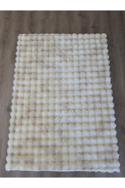 Halımark Peluş Buble Halı-Krem Degrade