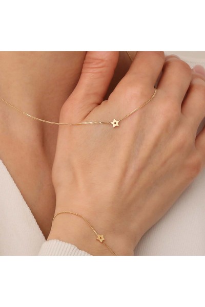 Bayar Gold 14 Ayar Altın Yıldız Set