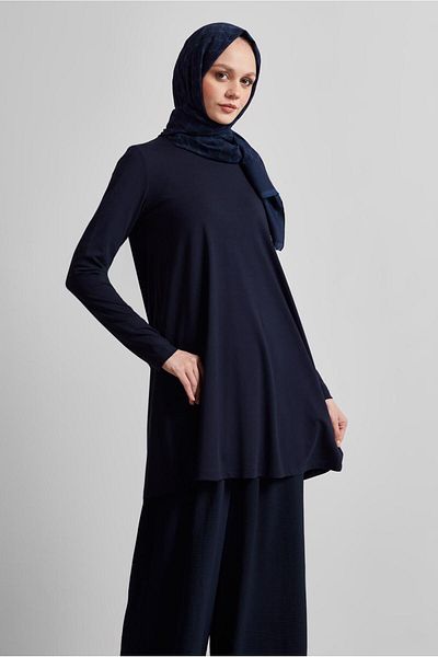Alvina 45480 Model Crew Neck Tuniki