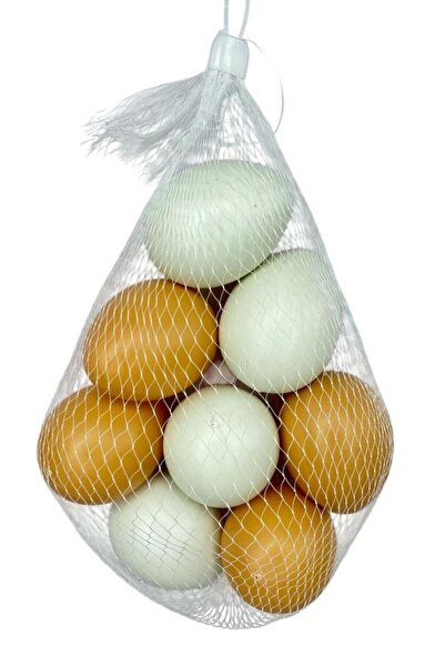 Nettenevime Yapay Yumurta Dekoratif Yumurta 8adet 4beyaz 4Kahverengi