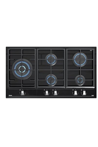 Teka Gzc 95320 Bk Exactflame 5 Gözlü Siyah 90 Cm Ankastre Gazlı Ocak