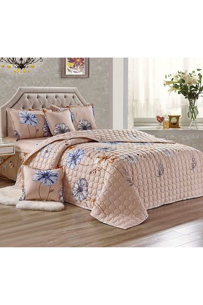 Generic طقم لحاف مضغوط مقاس كينج، لونين، 6 قطع، مقاس 220×240 سم