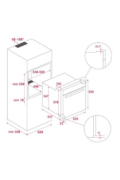 Teka Ankastre Gri Set 3 (HLB 8400 ST FIRIN GZC 64320 ST OCAK DLV 68660 ST DAVLUMBAZ)