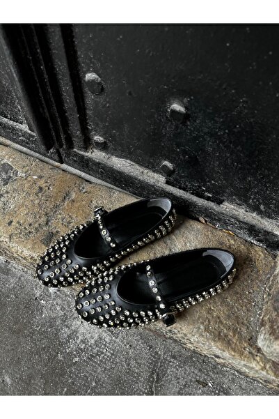 Eataly Shoes Μπαλαρίνες Disco Black Staple Stoned