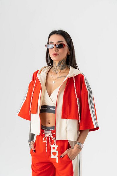 go gang own Set de două tricouri Wild Ease Crop și cu glugă