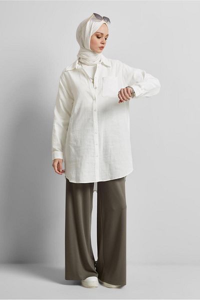 Alvina Cotton Shirt Tunic 44811