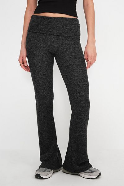 Addax Folded Waistband Soft Texture Pants Pn350-S12