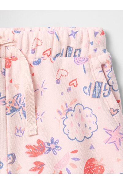 GAP Kız Bebek Pembe Gap Logo Havlu Kumaş Pull-On Şort