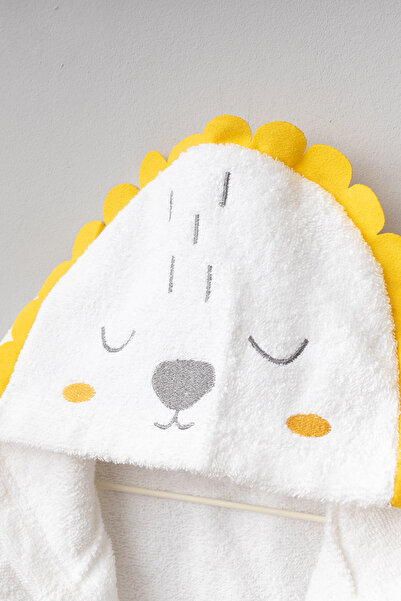 Bebitof 100% Cotton Bathrobe Set with Cute Lion Figure (0-2 Years)
