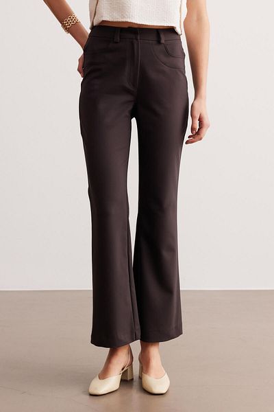 STELLA PULVIS Brown High Waist Pipe Leg Trousers