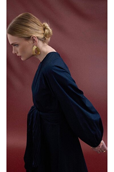 DEMET Zehra Kemeri Piliseli Gabardin Elbise