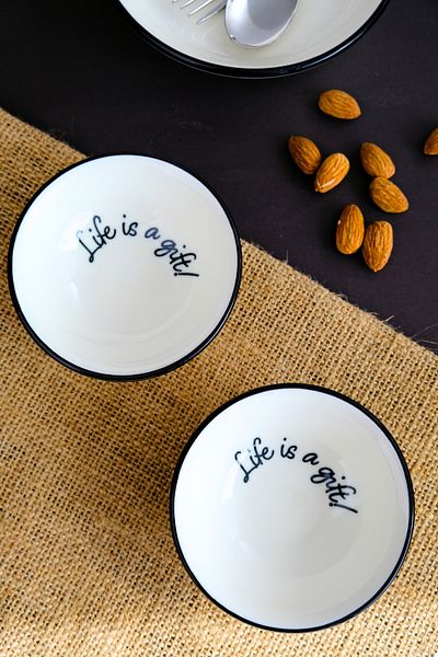 tabakevi Plate House Porcelain Motto Gift Mini Bowl 90Cc 2 Li 10X10X3Cm