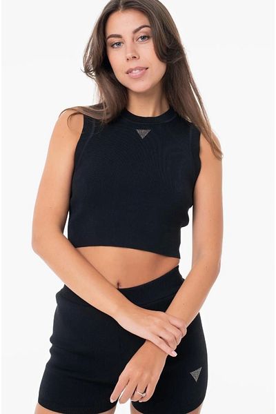 Guess Alexıa Tank Top pentru femei, negru, W4gz34z3f40-jblk