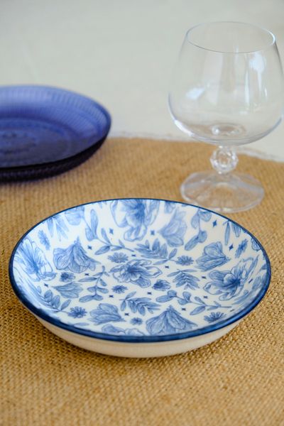 tabakevi Plate House Porcelain Blue Heaven Plate 240Cc Single 15X15X2Cm