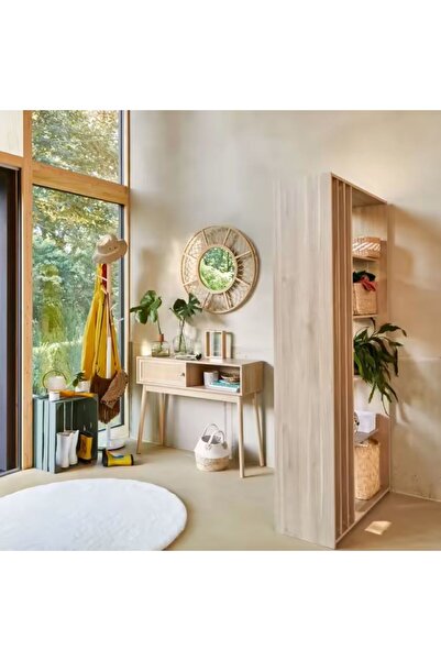 WoodenDecoration01 Ahşap Kumaş Kapak Detay Modern Dresuar