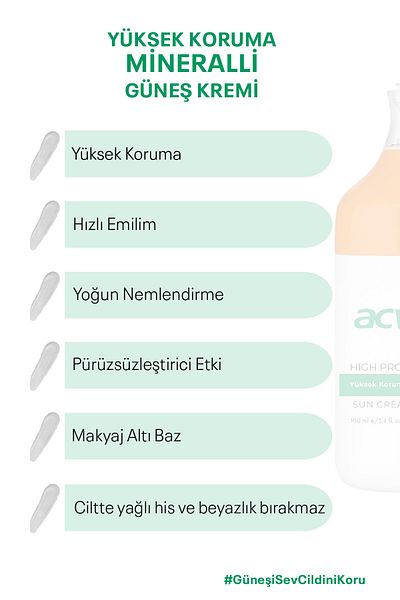 Acvit High Protection Mineral Sunscreen Spf 50+ Pa++++ 100 ml