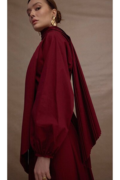 DEMET Zehra Kemeri Piliseli Gabardin Elbise