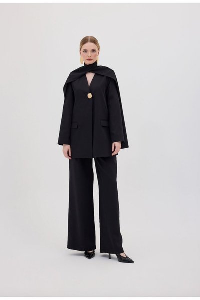 DEMET Şeniz Scarf Blazer Set