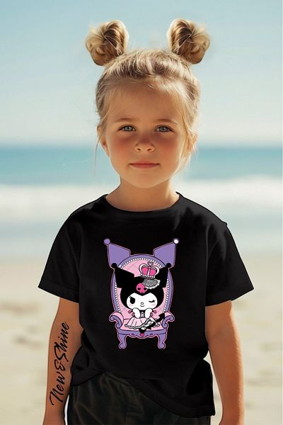 New Shine În căruciorul 6 și mai sus, 1 tricou este cadou pentru achiziții - Tricou pentru copii oversize imprimat Kuromi