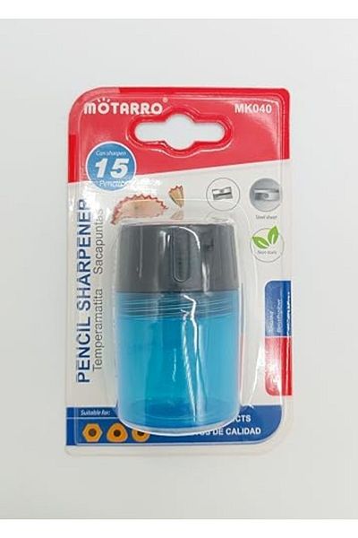 MOTARRO Pencil Sharpener Compact Manual Sharpener with Safety Lid, Ideal for School, Office & Home Use