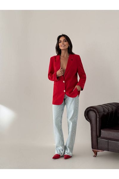 Womengrom Hayal Women's Silver Button Capless Pocket Polyviscon Jacket