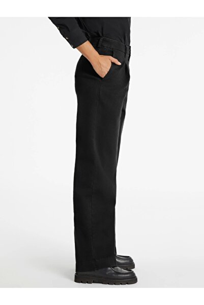 Guess Women's Black Wide Leg Trousers