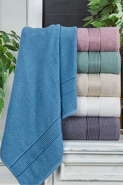 Eponj Home 6 Plates Hand Towel Set 50X85 Size Name of the Ezgi Exhibition
