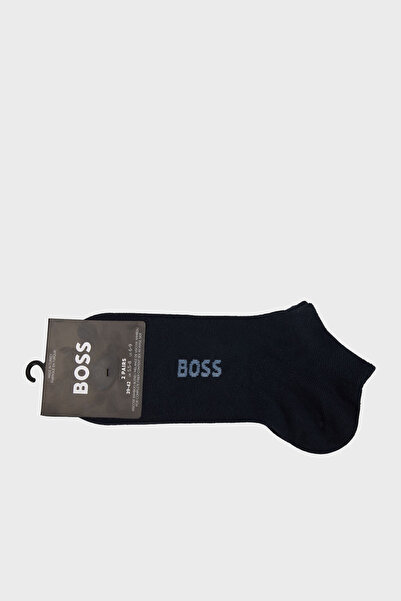 BOSS Streç Logolu Bilek Boy 2 Pack Çorap Erkek ÇORAP 50538188 401
