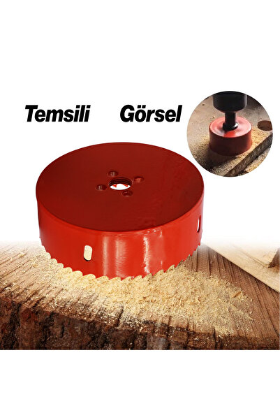 Badem10 Bi Metal Panç Delme Testeresi Adaptörsüz 1 Adet 114 mm Delik Açma Alçıpan Ahşap Pvc