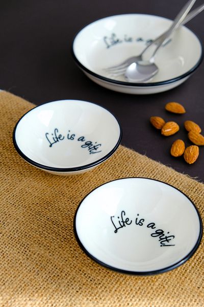 tabakevi Plate House Porcelain Motto Gift Mini Bowl 90Cc 2 Li 10X10X3Cm