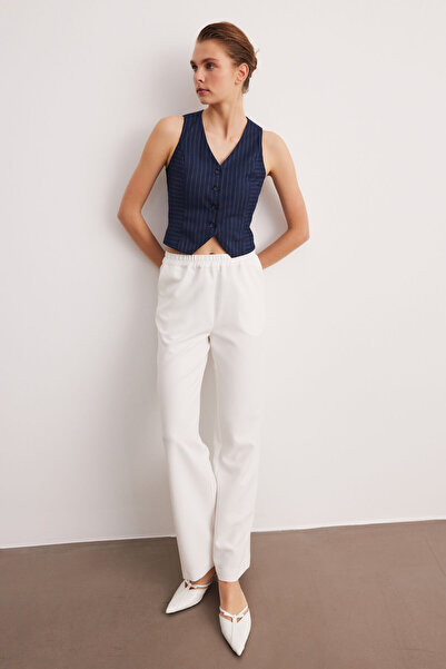 STELLA PULVIS Синій жилет без підкладки в смужку