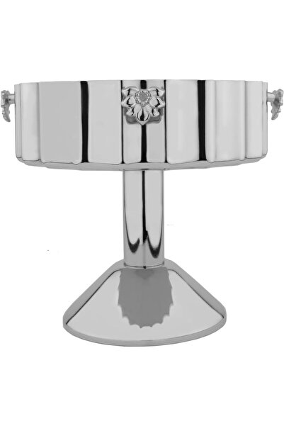 Generic Arabist Round Serving Tray by Al Saif, Color: Chrome, Round