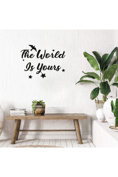 New Jargon Autocolant negru cu graffiti The World Is Yours 60x40 cm