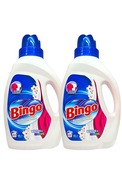 Bingo Washing Liquid 2600 ml White And Colored Clothes X2pcs